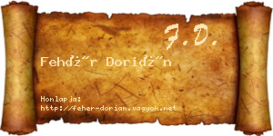 Fehér Dorián névjegykártya
