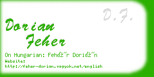 dorian feher business card